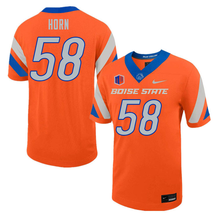 Men-Youth #58 Josh Horn Boise State Broncos College Football Jerseys Stitched Sale-Orange